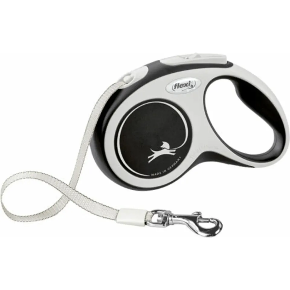 Flexi New Comfort Tape rollijn 5 meter zwart