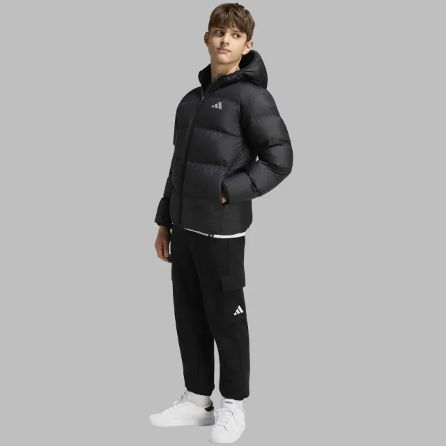 Adidas Sportswear gewatteerde jas zwart met capuchon