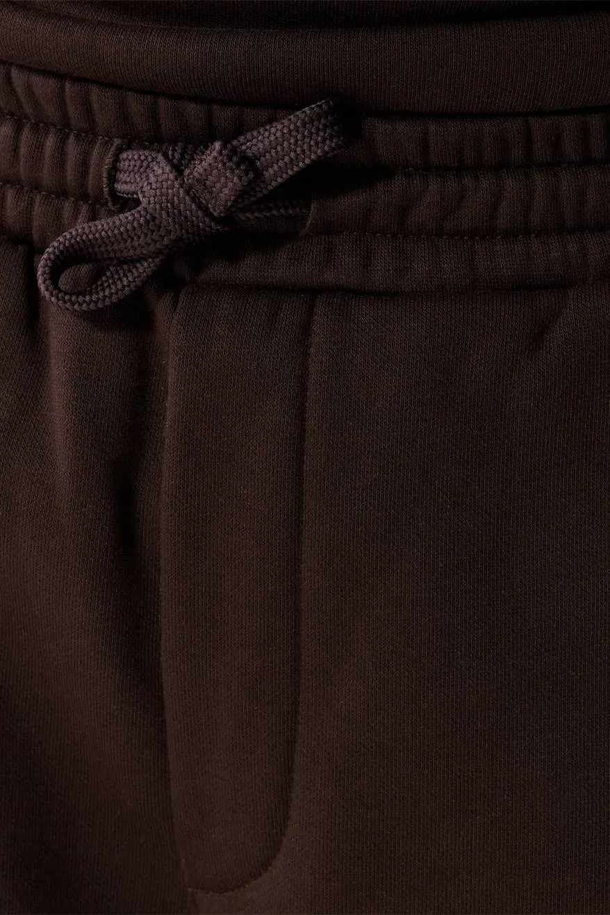Shoeby Culture joggingbroek met tekst donkerbruin, foto 6