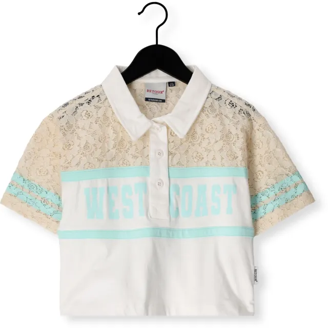 Retour Jeans blousetop beige Beige/wit/mintgroen