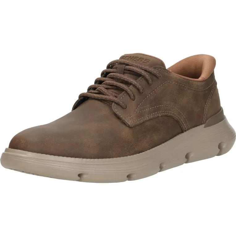 Skechers Garza leren sneakers middelbruin, foto 4
