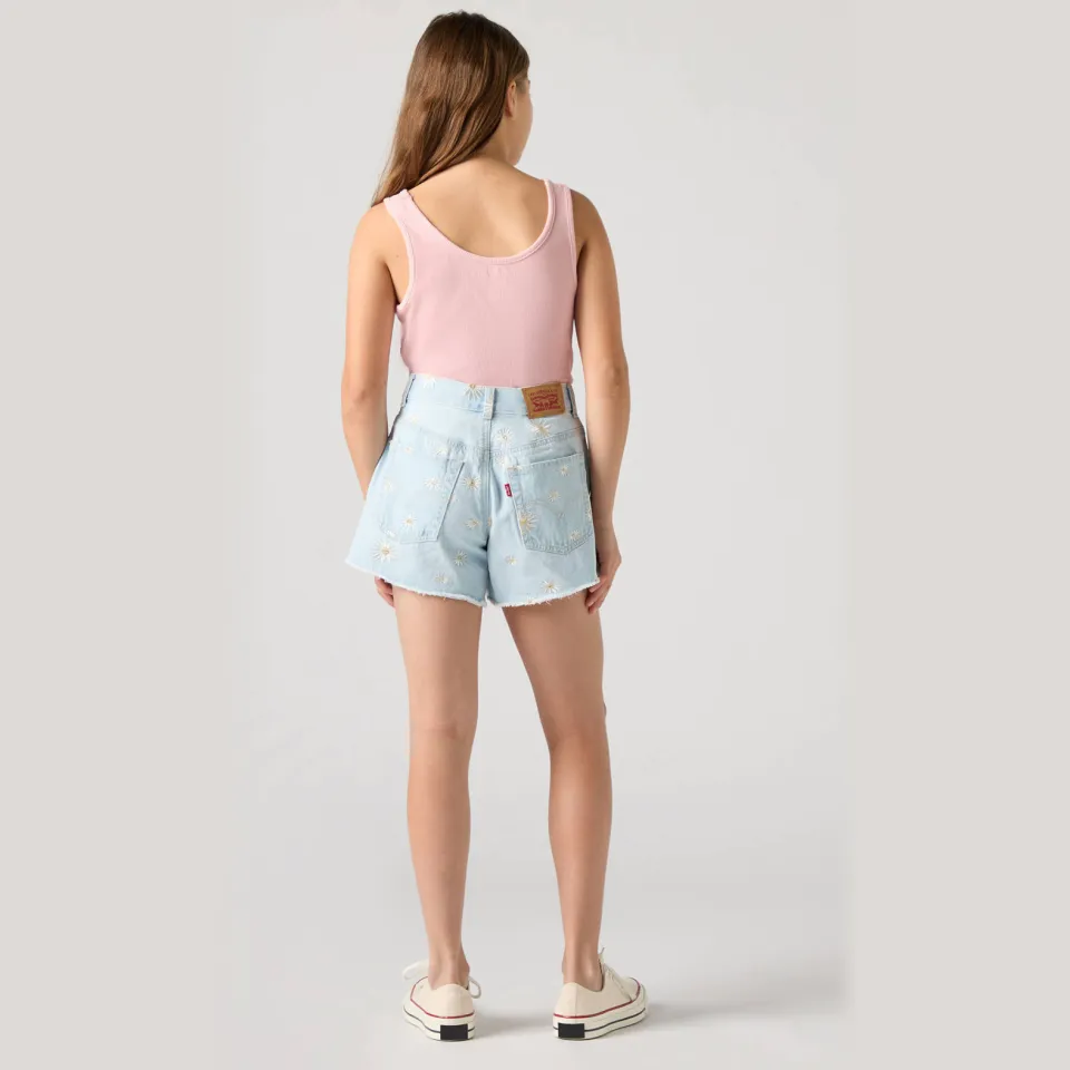 Levi's gebloemde denim short lichtblauw, foto 4