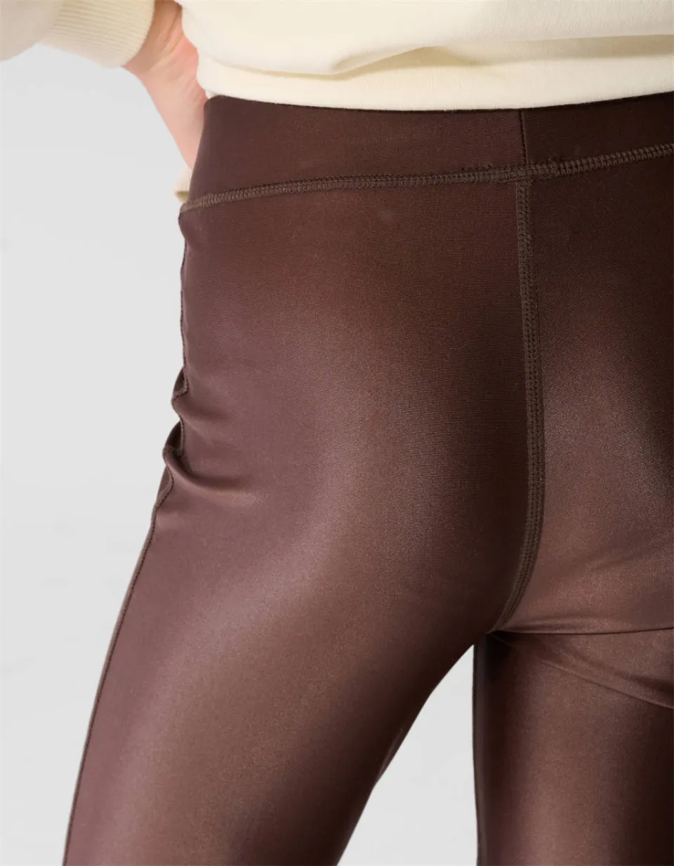 Shoeby imitatieleren skinny legging donkerbruin, foto 7