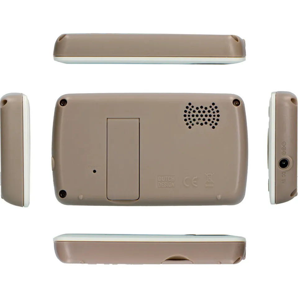 Alecto DVM-71+DVM-71C babyfoon met 2 camera's en 2.4' kleurenscherm, wit/taupe, foto 2