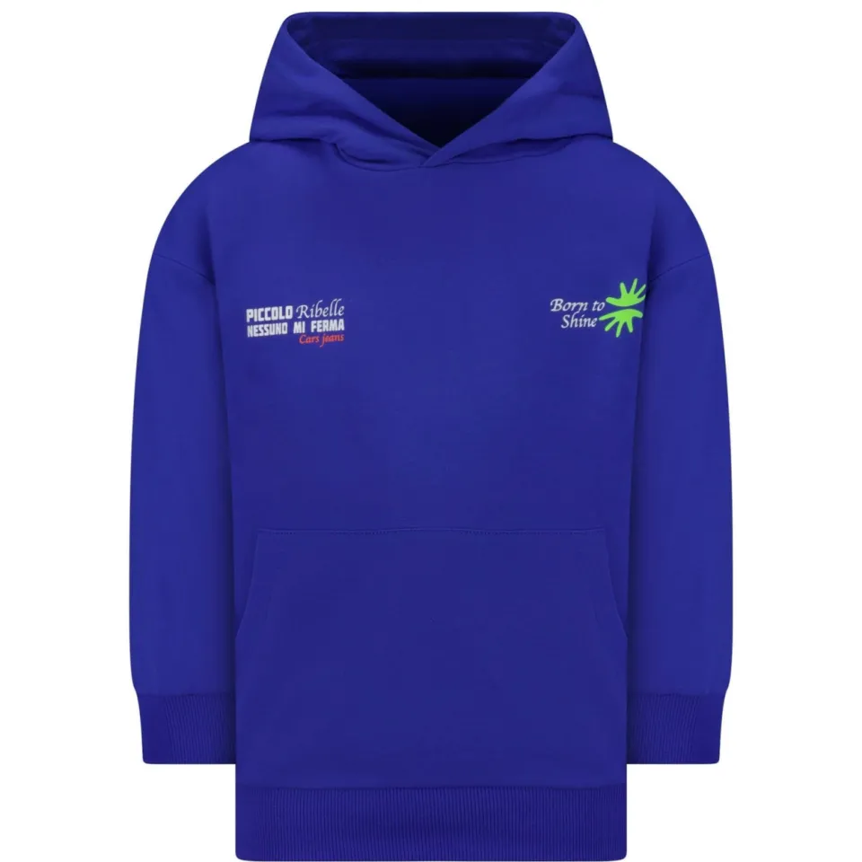 Little Cars hoodie met backprint blauw, foto 2