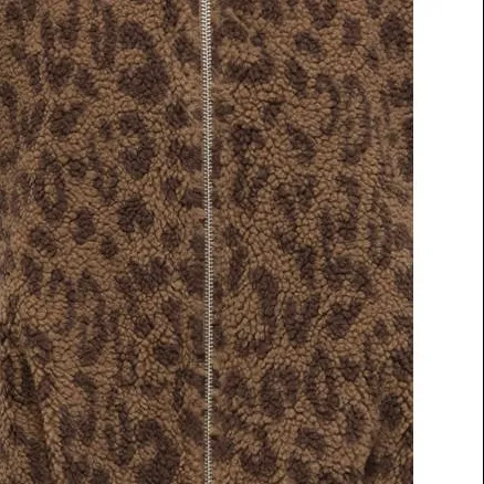Only teddy bodywarmer met panterprint khaki, foto 4