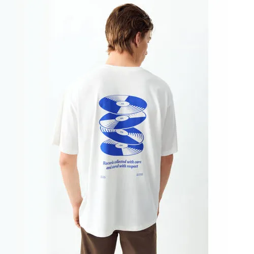 Mango T-shirt wit met logoprint, foto 5