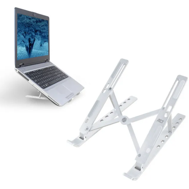 ACT AC8120 laptopstandaard zilver