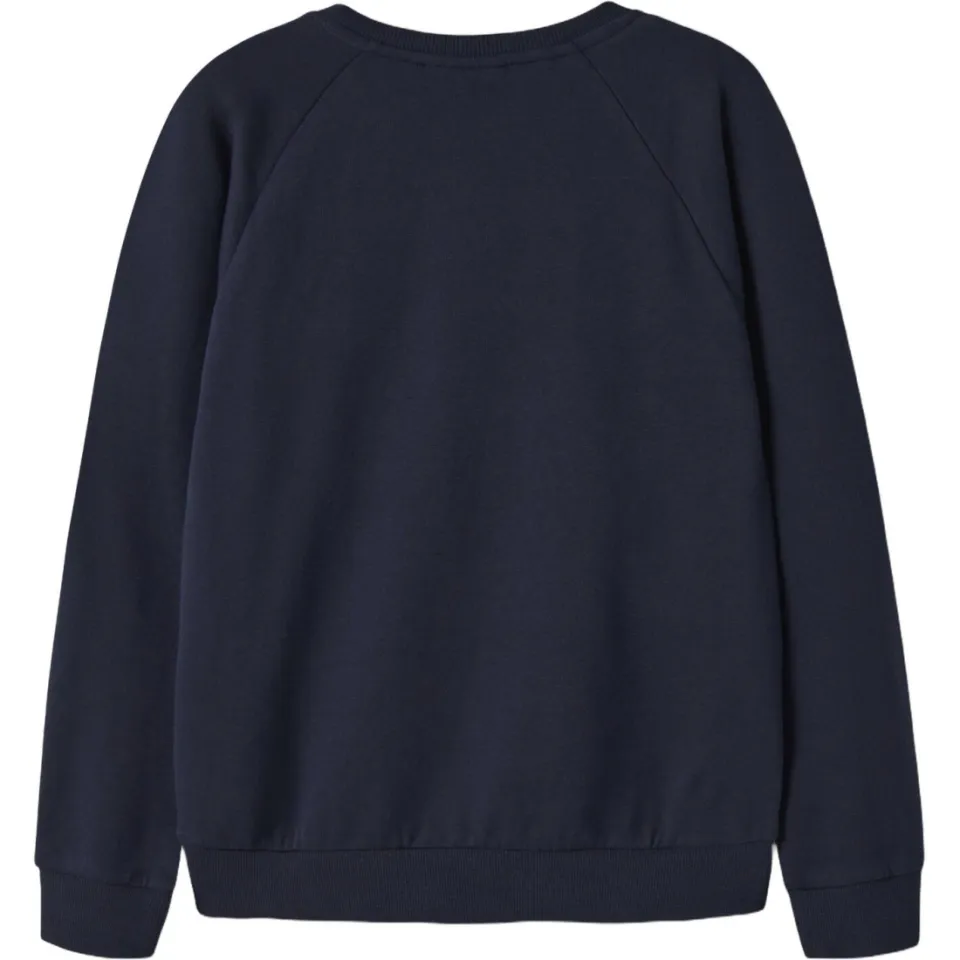 NAME IT KIDS junior rechtvallende sweater met print - donkerblauw, foto 2
