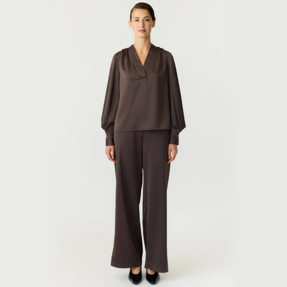 Yas regular fit casual broek - bruin