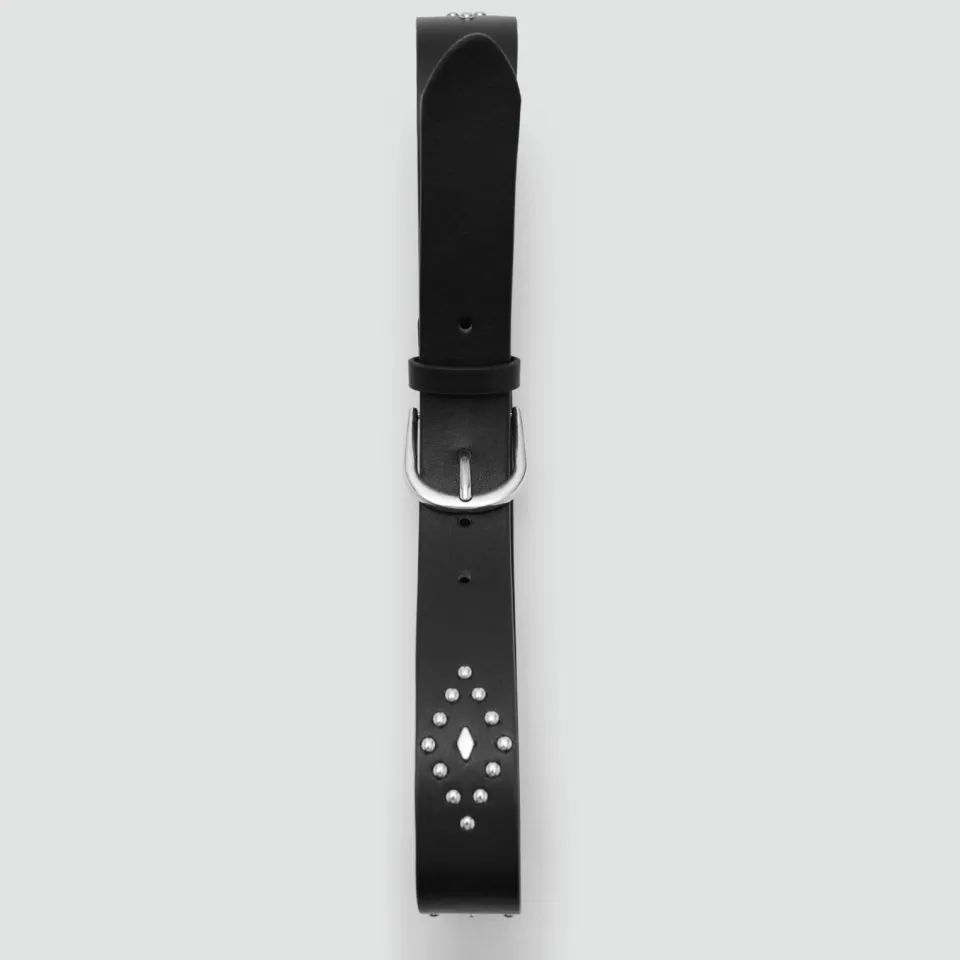 Mango Teen riem zwart met studs, foto 4