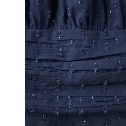 Mango Kids korte glitterjurk marineblauw, foto 6
