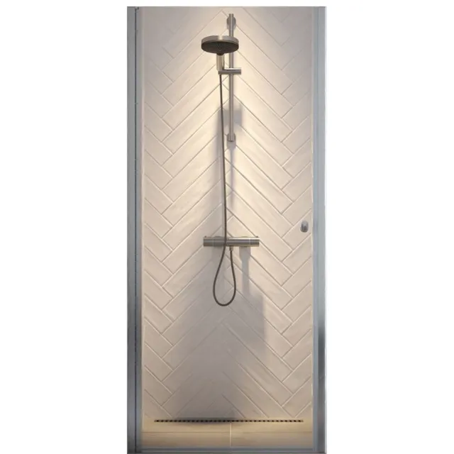 Sealskin Nisdeur Sealskin Hooked Omkeerbaar 100x200 cm Zilver