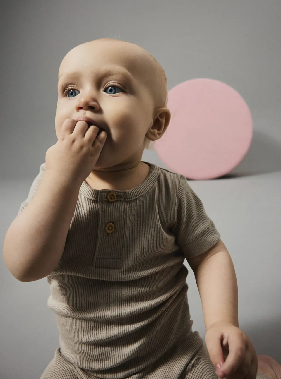 NAME IT BABY romper NBMKAB zand Beige