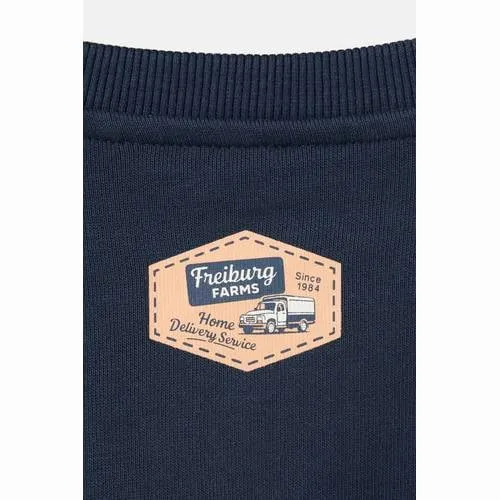 Mango Kids oversized sweater met tekst - marine, foto 4