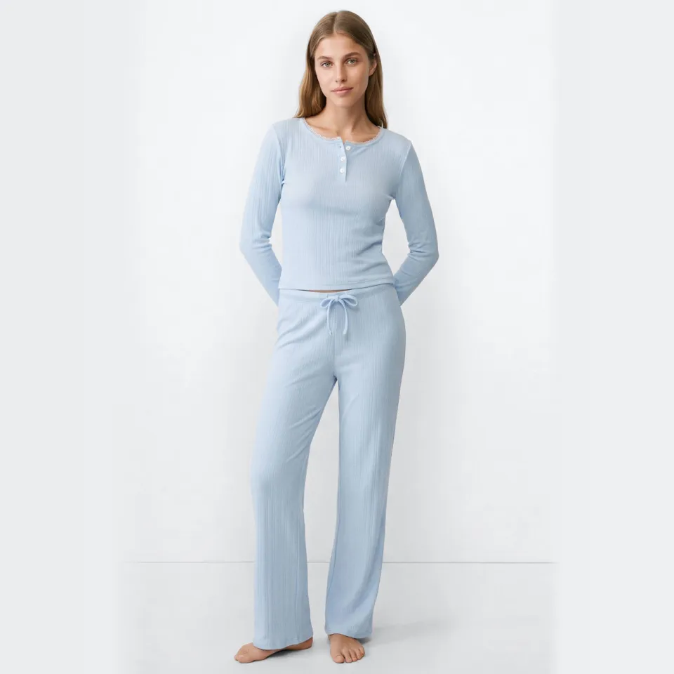 Mango pyjama lichtblauw, foto 3