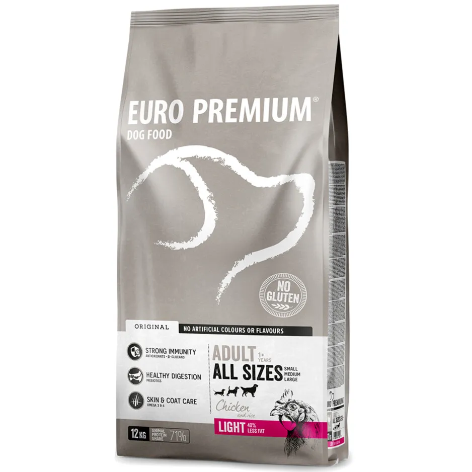 Euro Premium Adult Light hondenvoer 12 kg, foto 3