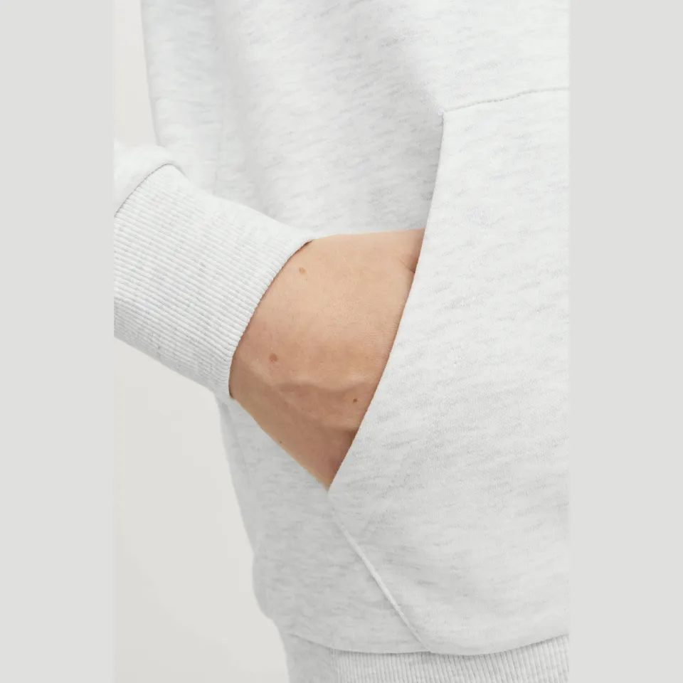 Jack & Jones JUNIOR hoodie JJECALEB VARSITY met logo wit melange, foto 6