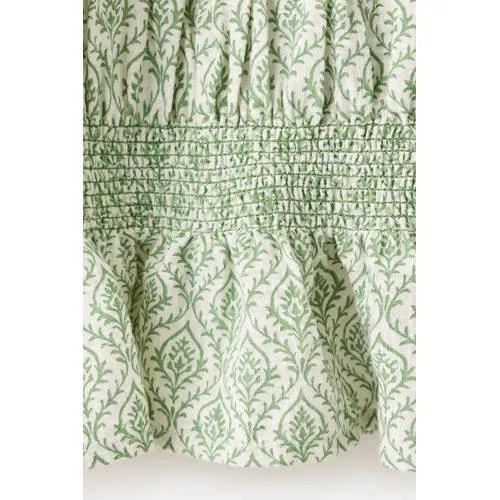 Mango Kids mouwloze blousetop groen ecru, foto 5