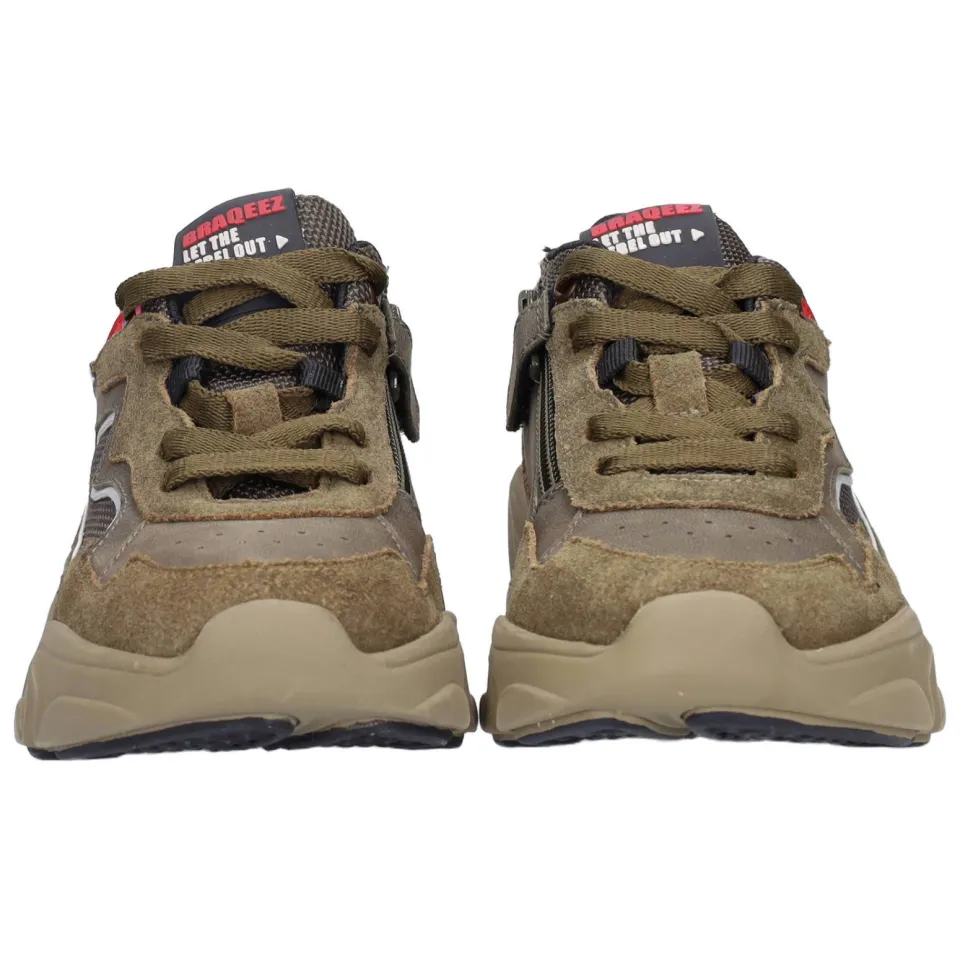 Braqeez leren sneakers - groen, foto 4