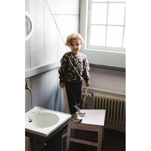 LEVV sweater met print - bruin/beige, foto 5