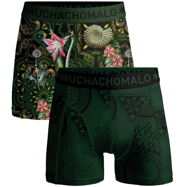 Muchachomalo Jongens 2-pack Boxershorts Geometric Veelkleurig
