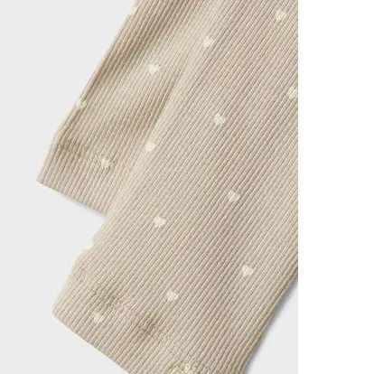 Lil' Atelier Mini slim fit legging zand/wit, foto 4