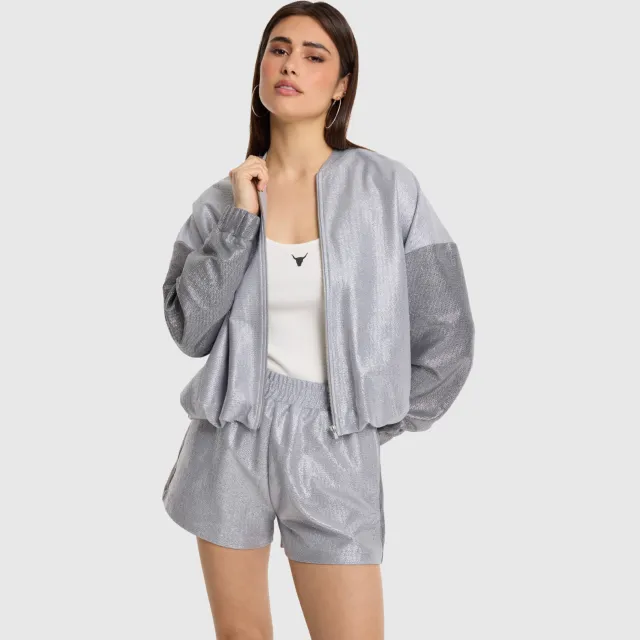 Alix The Label Foil shorts grijs