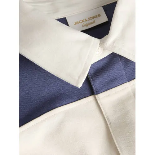 Jack & Jones JUNIOR gestreepte sweater met tekst - marineblauw/ecru, foto 8