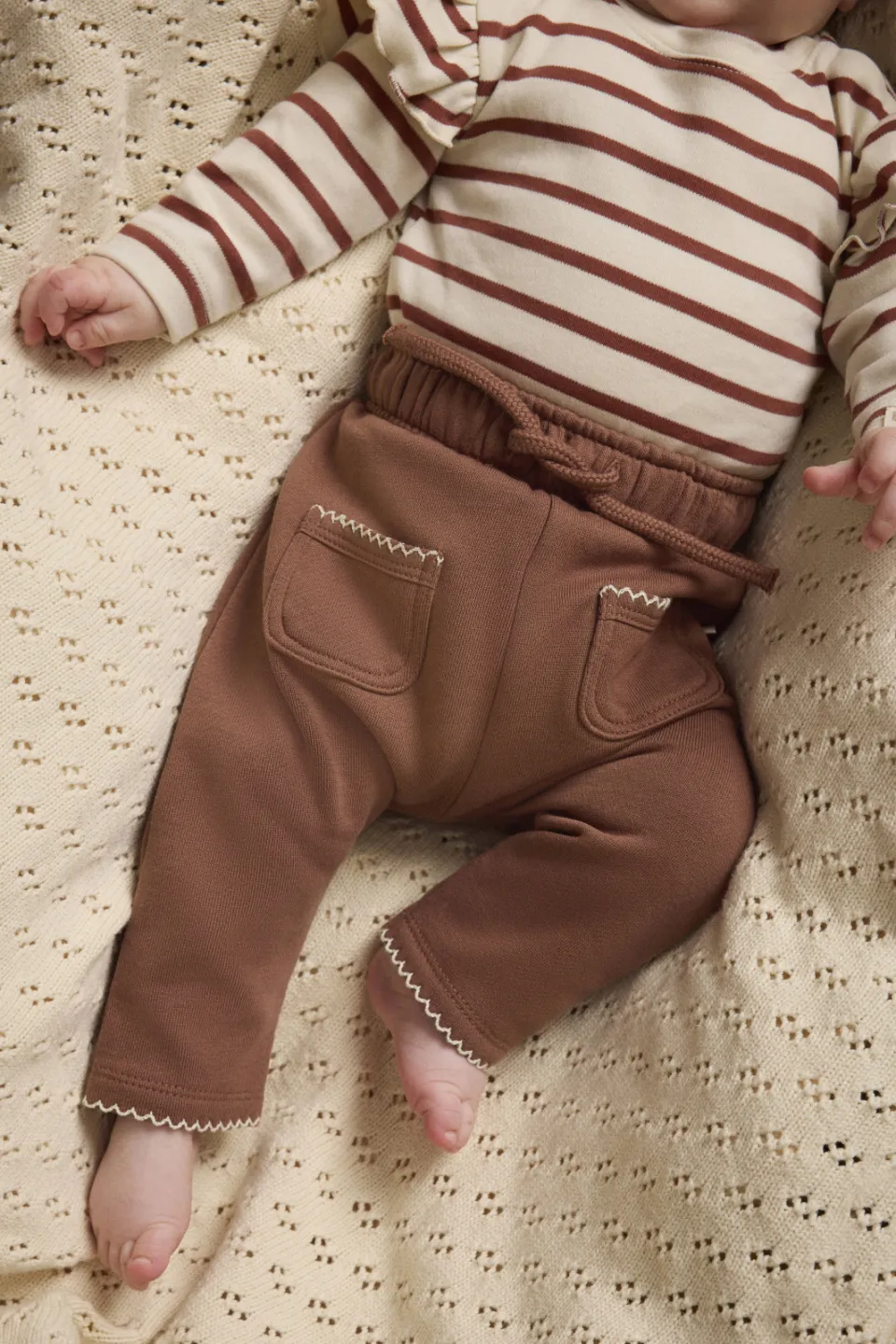 Lil' Atelier joggingbroek bruin, foto 4