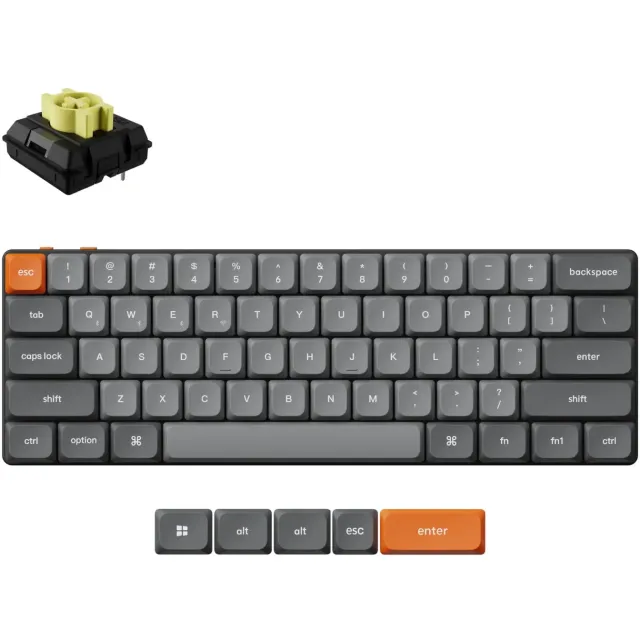 Keychron K9 Max QMK toetsenbord grijs