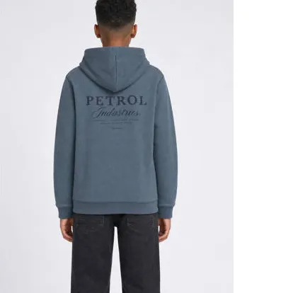 Petrol Industries rechtvallende hoodie met logo - grijsblauw, foto 5