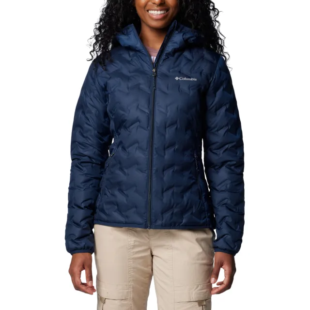 Columbia Parka Jas Columbia Delta Ridge II Down Hooded Jacket Blauw