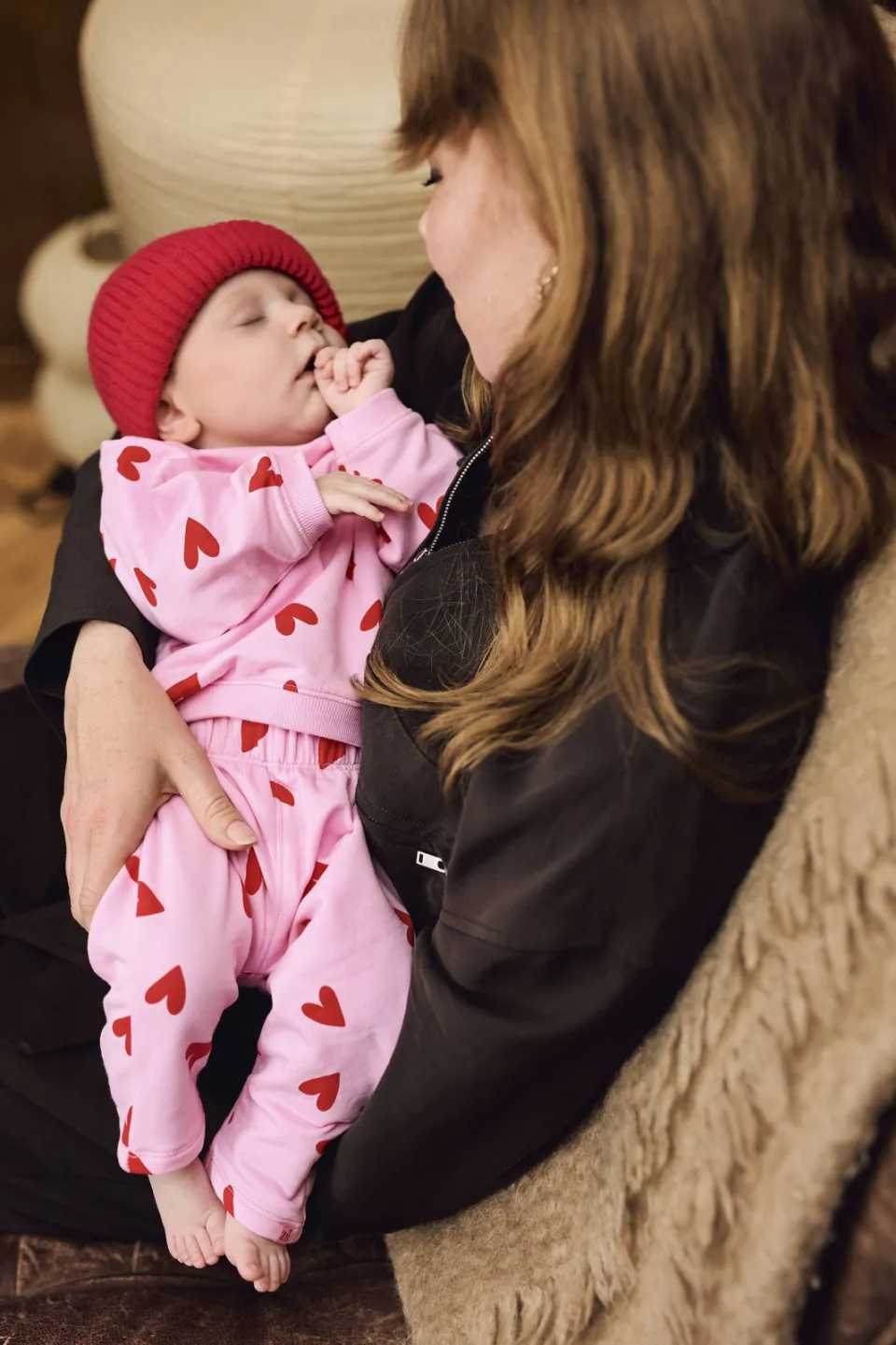 Z8 Florence newborn legging hartjes lichtroze/rood, foto 7