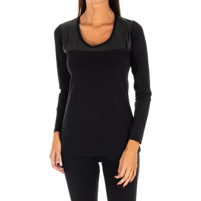 Rossoporpora T-Shirt Lange Mouw Rossoporpora Zwart