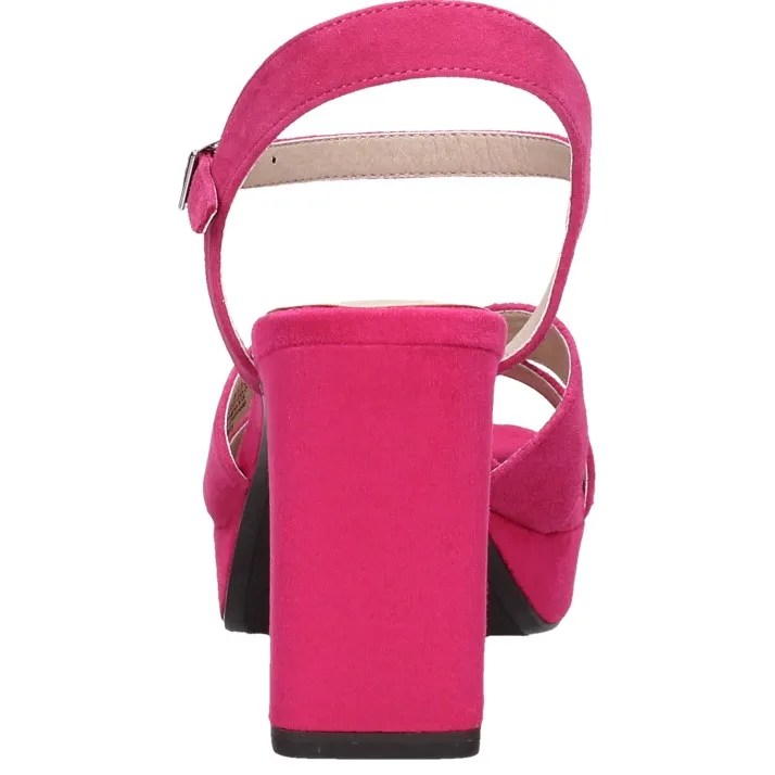 Tamaris sandalen hak fuchsia, foto 4