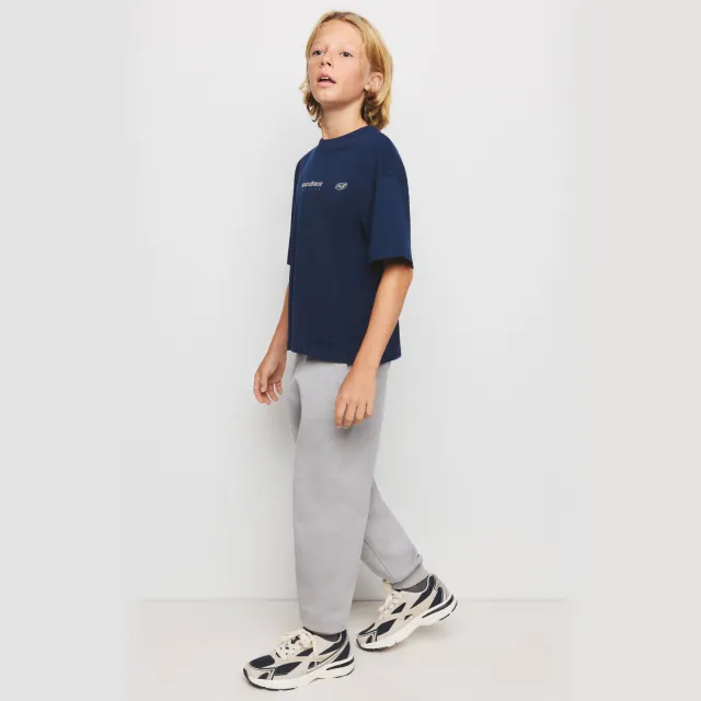 Mango Kids joggingbroek grijs melange