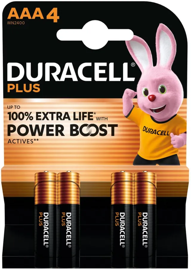 Duracell Optimum AAA alkaline batterij, 4 stuks
