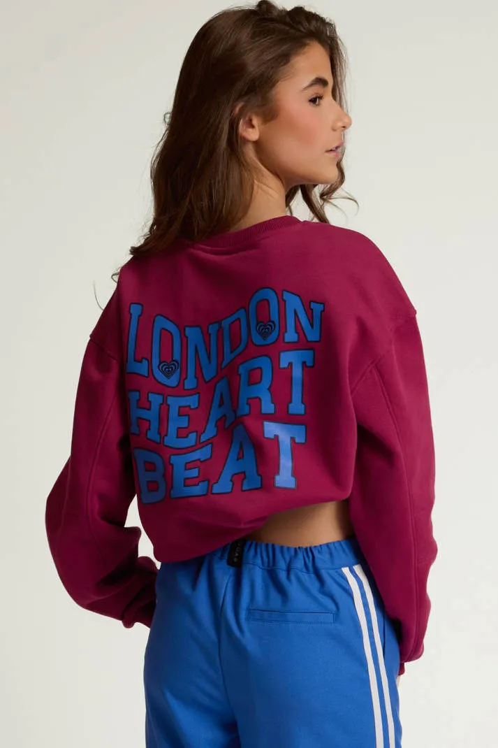 LOOXS 10sixteen rechtvallende sweater met backprint - donkerrood, foto 7