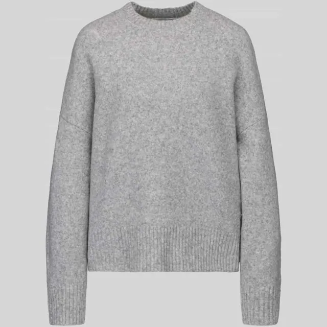 Vero Moda oversized pullover met wol model 'BOOM' Light Grey Melange