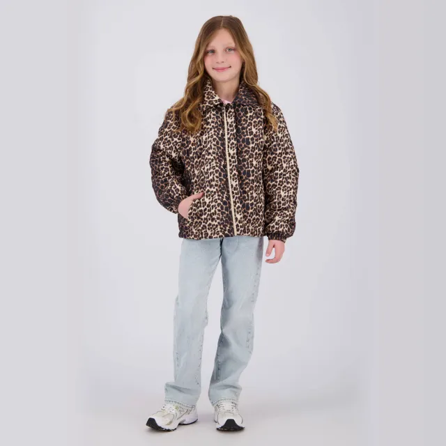Vingino tussenjas met panterprint bruin Bruin/multicolor