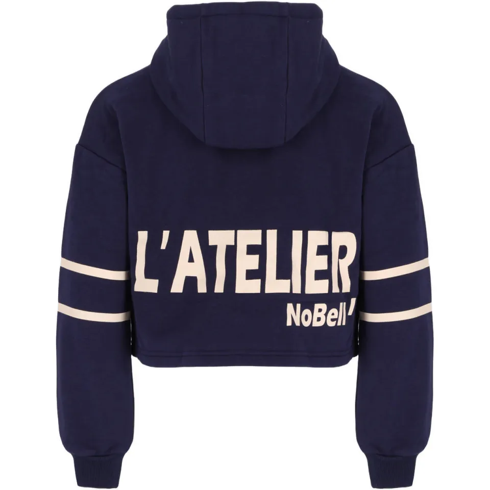 NoBell’ hoodie met print - donkerblauw, foto 3