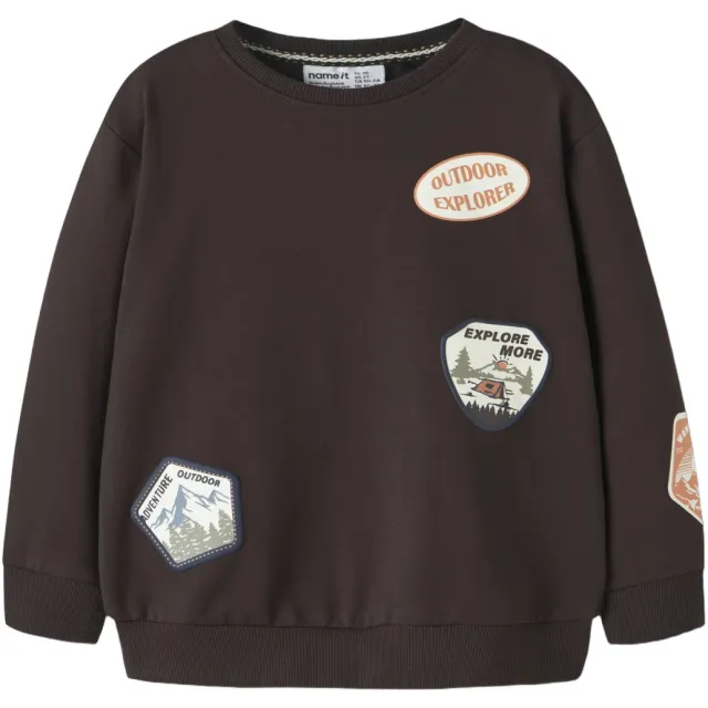 NAME IT Mole sweater bruin Donkerbruin