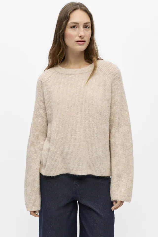Object gebreide trui met wol - beige, foto 3