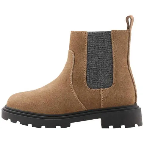 Mango Kids leren enkelboots met profielzool - bruin, foto 3