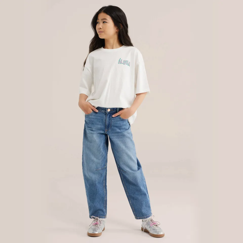 WE Fashion Blue Ridge barrel jeans - medium blauw, foto 4