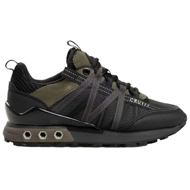 Cruyff leren sneakers - donkergroen/zwart
