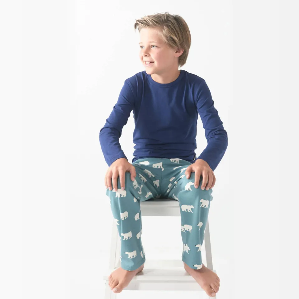 Little Label pyjama met ijsberenprint blauw, foto 3