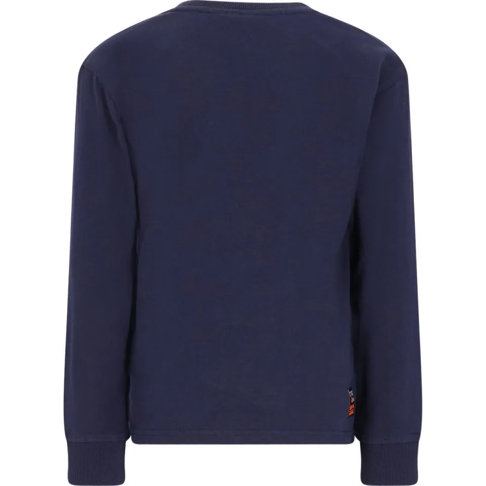 TYGO & vito jersey longsleeve met print donkerblauw, foto 3