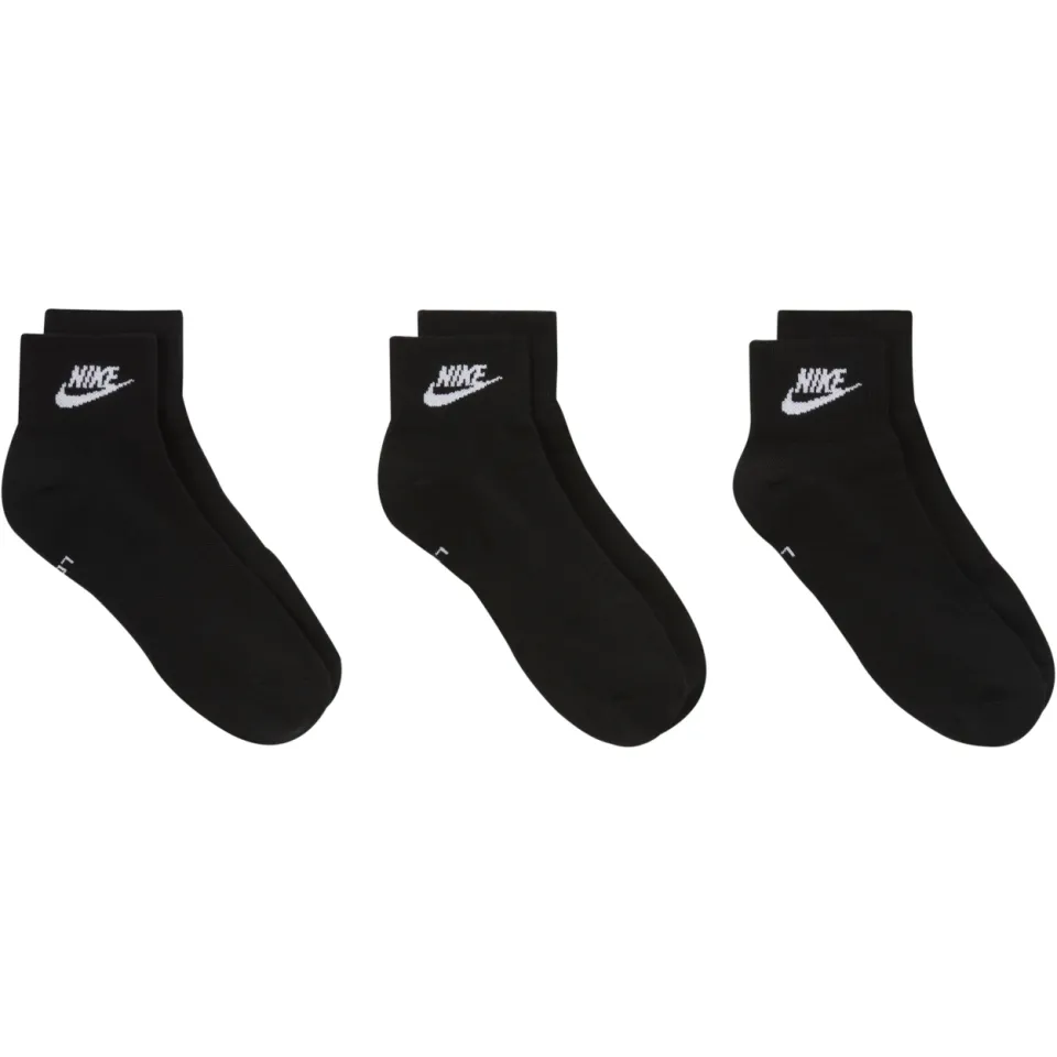 Nike Everyday Essential enkelsokken 3-pack zwart, foto 3